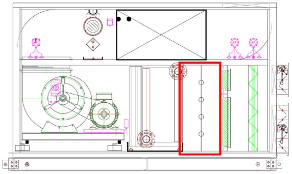 placement of uvc light red in air handling unit.png